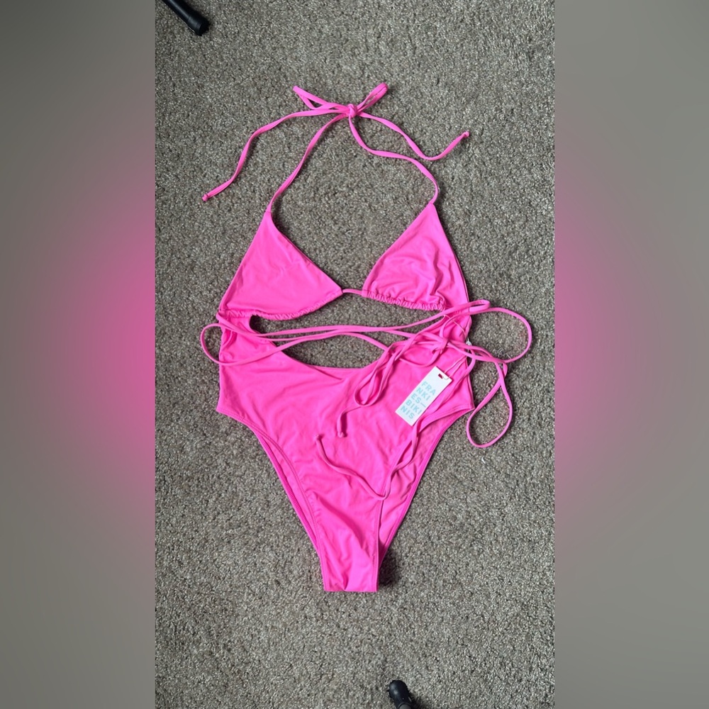 Frankie’s Bikinis Sydney Sweeney Euphoria Gemma Wrap One Piece Swimsuit